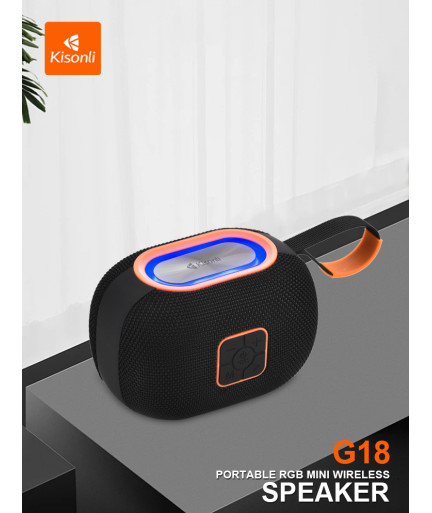 Тонколона Kisonli G18, Bluetooth, USB, SD, AUX, FM, RGB, Различни цветове - 22291