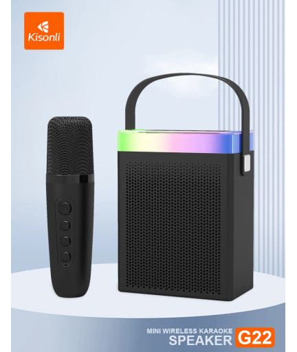 Тонколона Kisonli G22, Караоке, Bluetooth, USB, SD, AUX, RGB, Различни цветове - 22297