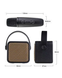 Тонколона Kisonli G23, Караоке, Bluetooth, USB, SD, AUX, RGB, Черен - 22298