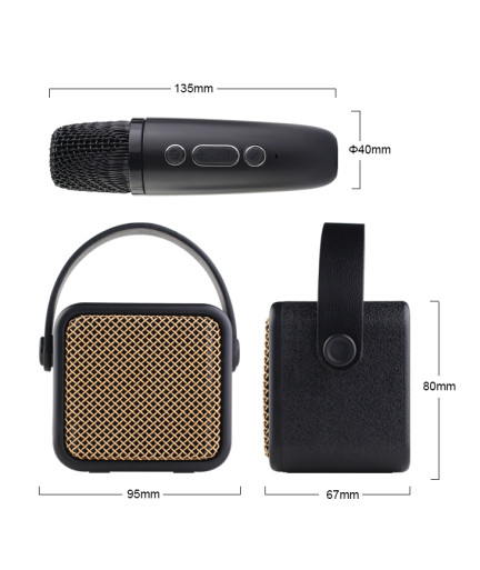 Тонколона Kisonli G23, Караоке, Bluetooth, USB, SD, AUX, RGB, Черен - 22298