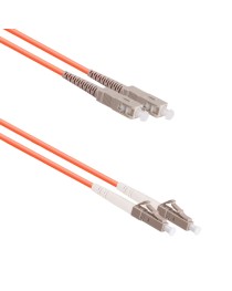 Оптичен пач кабел DeTech, SC-LC, UPC, Multimode, Duplex, 5.0м, Оранжев - 18339