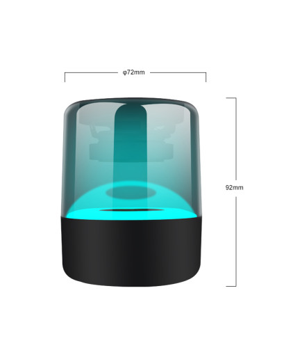Тонколона Kisonli LP-5S, Bluetooth, USB, SD, FM, RGB, Черен - 22278