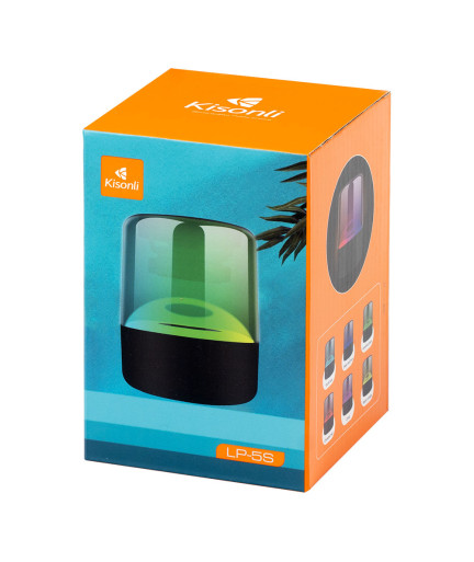 Тонколона Kisonli LP-5S, Bluetooth, USB, SD, FM, RGB, Черен - 22278