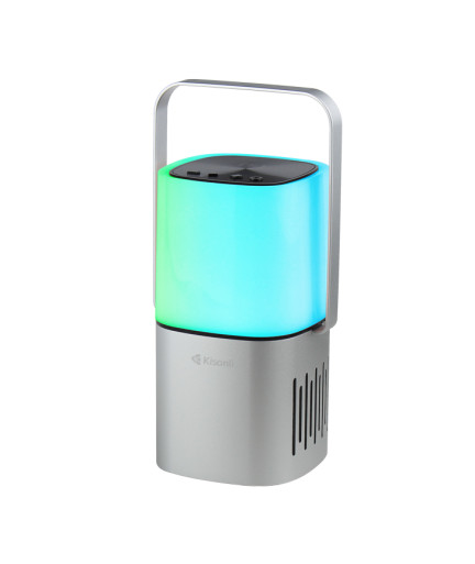 Тонколона Kisonli Q6 Plus, Bluetooth, AUX, SD, FM, RGB, Сребрист - 22282