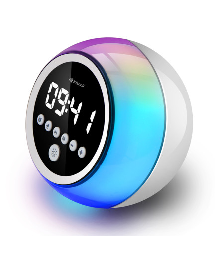 Тонколона Kisonli Q6C, Bluetooth, SD, FM, RGB, Бял - 22283