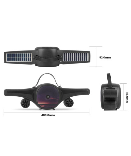 Тонколона Kisonli SC-21, Bluetooth, Солар, USB, SD, FM, Черен - 22321