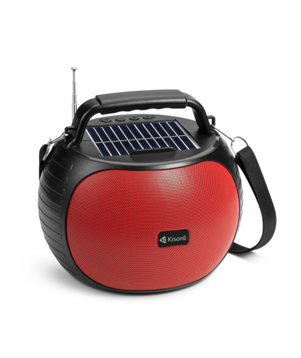 Тонколона Kisonli SC-22, Bluetooth, Солар, USB, SD, AUX, Различни цветове - 22322