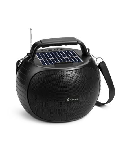 Тонколона Kisonli SC-22, Bluetooth, Солар, USB, SD, AUX, Различни цветове - 22322