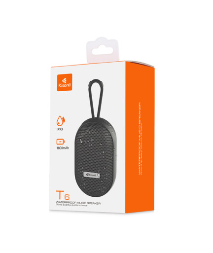 Тонколона Kisonli Т6, Bluetooth, USB, SD, FM, Различни цветове - 22276