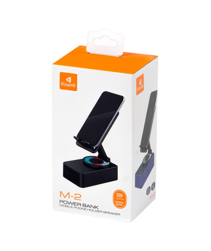 Тонколона със стойка за телефон Kisonli M2, Bluetooth, USB, RGB, Различни цветове - 22274
