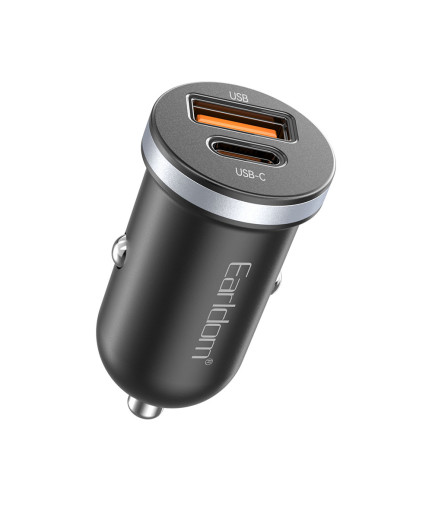 Зарядно устройство за кола Earldom ES-CC27, 30W, USB, Type-C, Черен - 40353