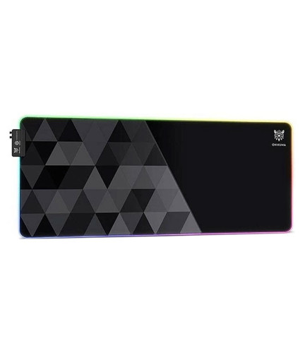 Геймърска подложка за мишка Onikuma MP006, RGB подсветка, 800x300, Черен - 17829
