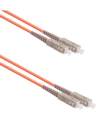 Оптичен пач кабел DeTech, SC-SC, UPC, Multimode, Duplex, 3.0м, Оранжев - 18335