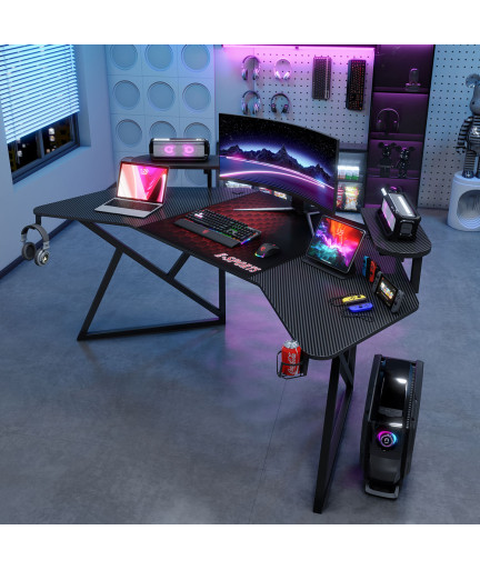 Геймърско бюро No brand D2204, 5 в 1, Черен - 74005