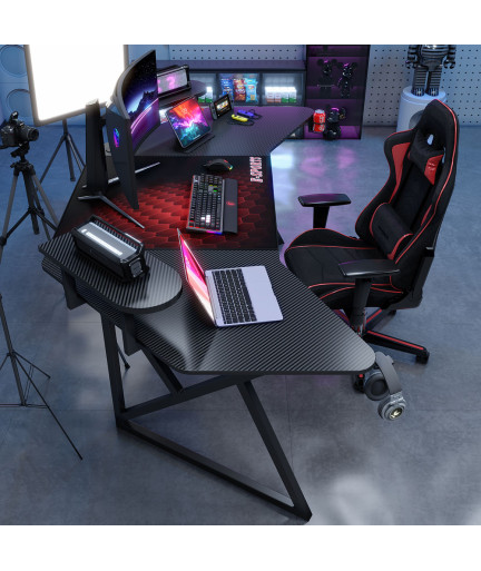 Геймърско бюро No brand D2204, 5 в 1, Черен - 74005