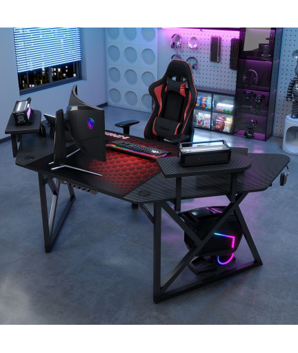 Геймърско бюро No brand D2204, 5 в 1, Черен - 74005