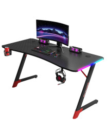 Геймърско бюро No brand D2209, 4 в 1, RGB, Черен - 74001