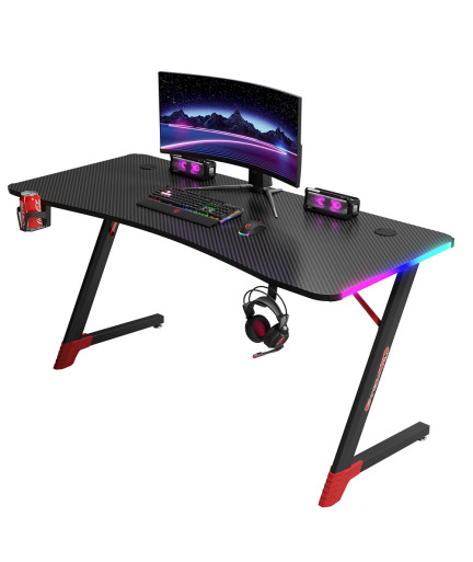 Геймърско бюро No brand D2209, 4 в 1, RGB, Черен - 74001