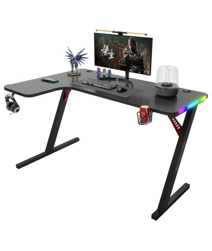 Геймърско бюро No brand P201, 4 в 1, RGB, Черен - 74003