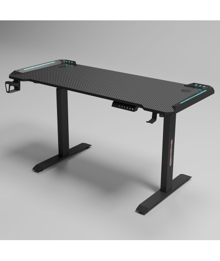 Геймърско бюро No brand Y100-B, 4 в 1, RGB, Черен - 74008