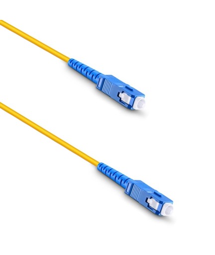 Оптичен пач кабел DeTech, SC-SC, UPC, Singlemode, Simplex, 3.0м, Жълт - 18324