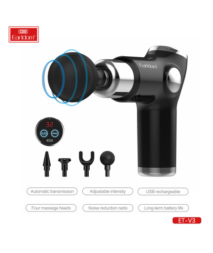 Електрически масажор за тяло Earldom ET-V3, Черен - 40529