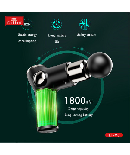 Електрически масажор за тяло Earldom ET-V3, Черен - 40529