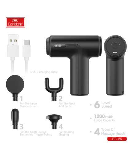 Електрически масажор за тяло Earldom ET-V6, Черен - 40530