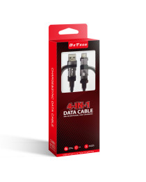 Кабел за данни DeTech DE-54UCI, 4в1 USB-Lightning/Type-C Type-C - Type-C, 1.0m, Черен - 40535