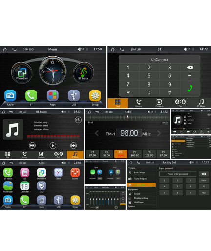 Преносим CarPlay / Android Auto дисплей No brand X500L, 7", За автомобил - 13309