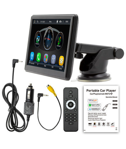 Преносим CarPlay / Android Auto дисплей No brand X500L, 7", За автомобил - 13309