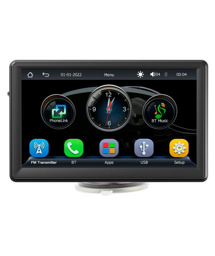 Преносим CarPlay / Android Auto дисплей No brand X500L, 7", За автомобил - 13309