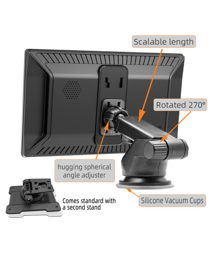Преносим CarPlay / Android Auto дисплей No brand X5305L, 9", За автомобил - 13315
