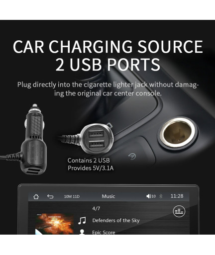 Преносим CarPlay / Android Auto дисплей No brand X5305L, 9", За автомобил - 13315