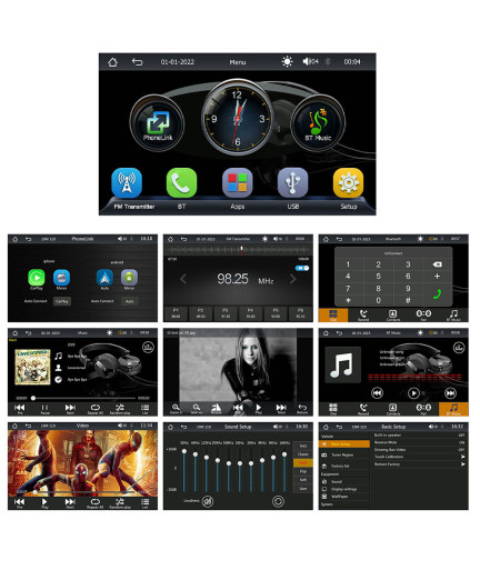 Преносим CarPlay / Android Auto дисплей No brand X5308, 9", За автомобил - 13316