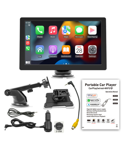 Преносим CarPlay / Android Auto дисплей No brand X5308, 9", За автомобил - 13316