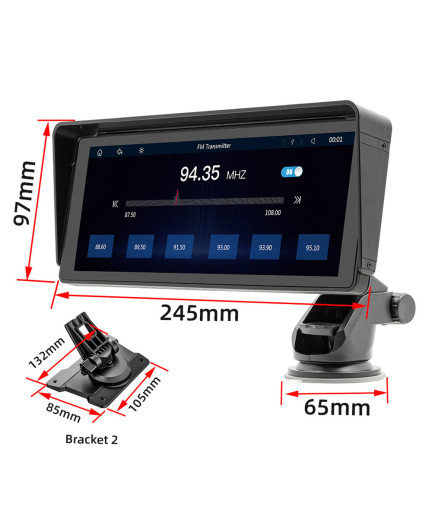 Преносим CarPlay / Android Auto дисплей No brand X5313, 10.26", За кола - 13318