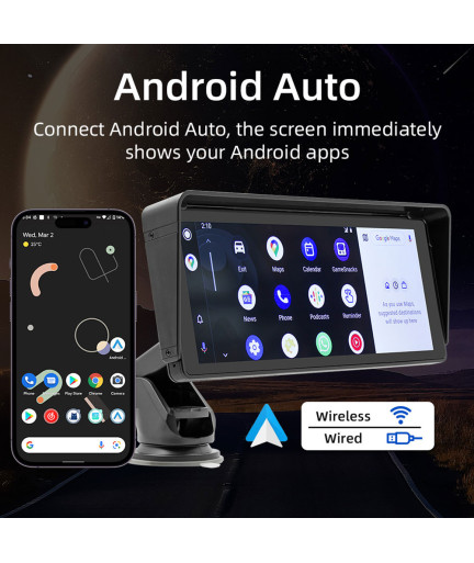 Преносим CarPlay / Android Auto дисплей No brand X5313, 10.26", За кола - 13318