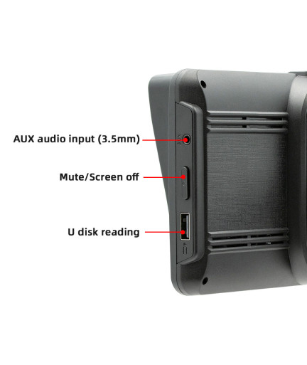 Преносим CarPlay / Android Auto дисплей No brand, X5570R-L, 7", За автомобил - 13326