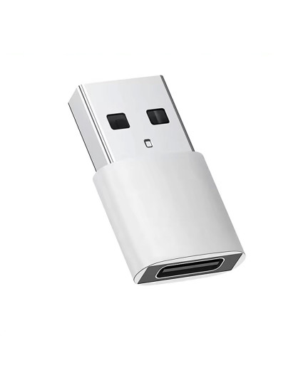 Преходник DeTech, USB C (F)– USB(M) OTG, Сив - 17856