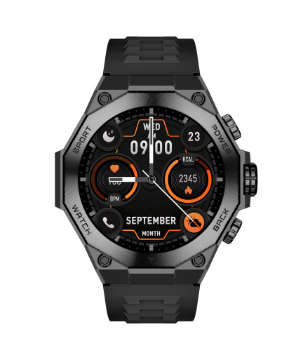 Смарт часовник Aurafit AM18, Amoled, Черен - 73129