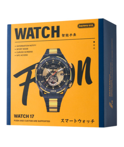 Смарт часовник Remax WATCH17, Черен - 73107