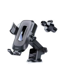 Универсална стойка за телефон Remax RM-C31, Безжично зареждане, Черен - 40533