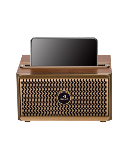 Тонколона Kisonli G1, Bluetooth, USB, SD, AUX, FM, Кафяв - 22309