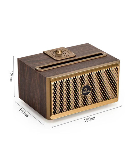 Тонколона Kisonli G1, Bluetooth, USB, SD, AUX, FM, Кафяв - 22309