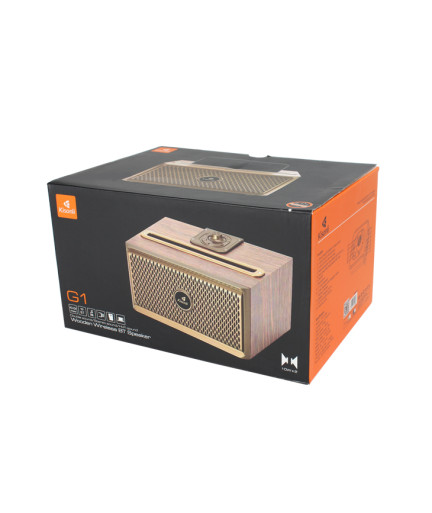 Тонколона Kisonli G1, Bluetooth, USB, SD, AUX, FM, Кафяв - 22309