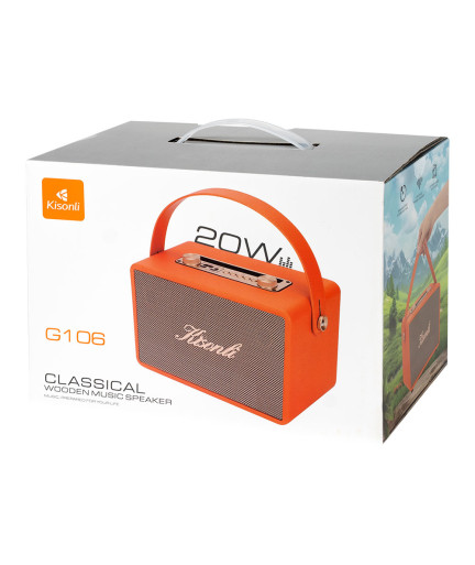 Тонколона Kisonli G106, Bluetooth, USB, SD, Различни цветове - 22303