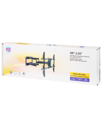 Стойка за телевизор No brand, За стена, С подвижно рамо, До 100", Черен - 17938