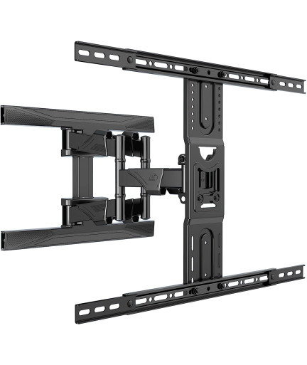 Стойка за телевизор No brand, За стена, С подвижно рамо, До 75", Черен - 17934