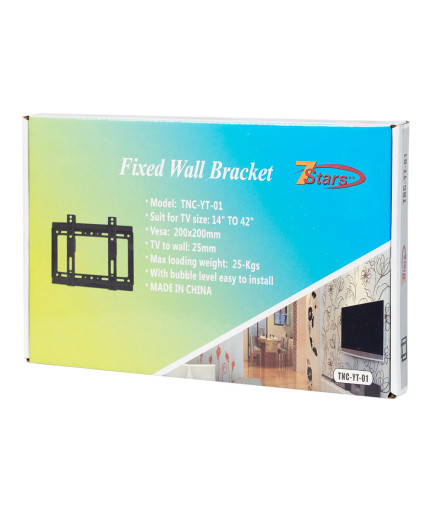 Стойка за телевизор No brand, За стена, Фиксирана, До 42", Черен - 17910